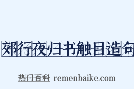 郊行夜归书触目造句是什么意思的图片